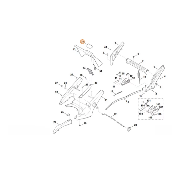 STIHL   Kształtka uchwytu 6375 706 6700